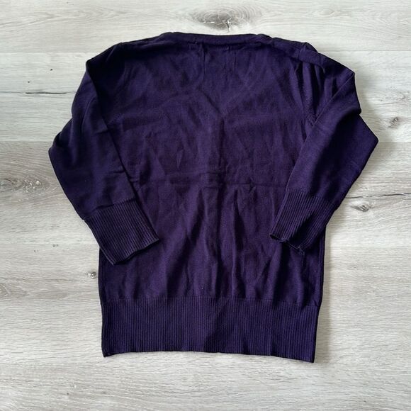 Yemak 3/4 Sleeve V-Neck Cardigan Sweater Blackberry Purple S NWT IN PACKAGE - Picture 10 of 13